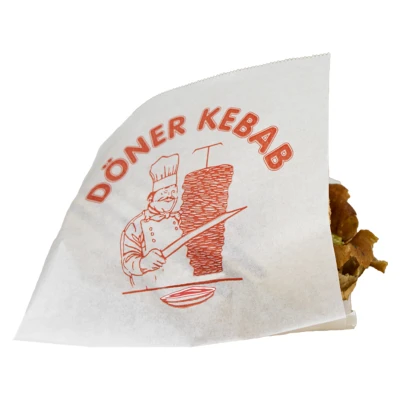 Döner-Kebab-Tüten - Weiß - Bedruckt - 160x160 mm