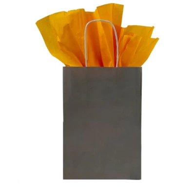 Papiertasche mit gedrehtem Griff 320 + 120 x 420 mm grau - 250 Stk./Karton