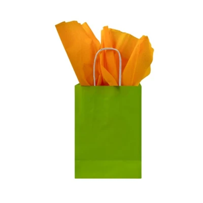 Papiertasche mit gedrehtem Griff 220 + 100 x 300 mm Apfelgrün - 250St/Karton