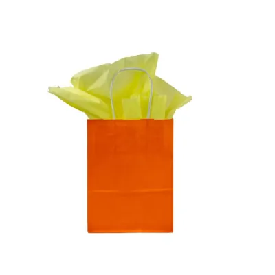 Papiertüte mit gedrehtem Griff 150 + 85 x 215 mm Orange - 250 Stk/Packung