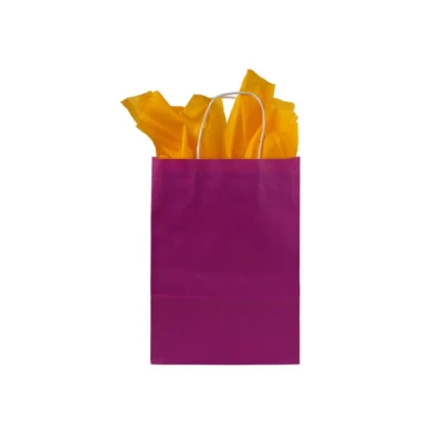 Papiertüte mit gedrehtem Griff 150 + 85 x 215 mm rosa - 250 Stk./Pkg.
