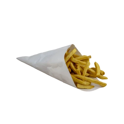 Pommes-Tüte - Weiß - 50 g - 150x150x210 mm