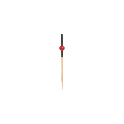 Bambus-Picker mit roter Kugel, klein - 250 Stk./Pack.