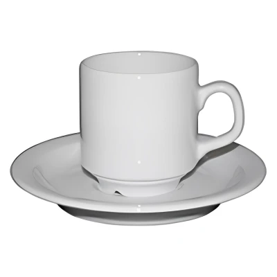 Kaffeetasse & Untertasse bedrucken | 140 ml | Sarah