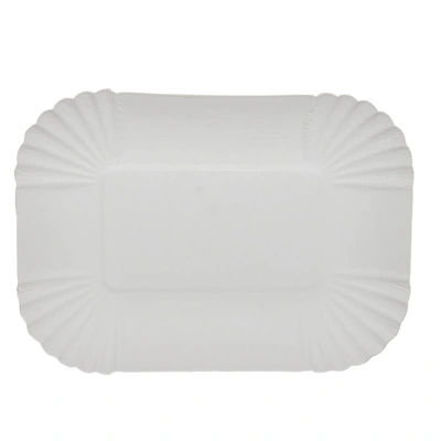 Schale - Pappe - Weiß - Rechteckig - 130x175x30mm