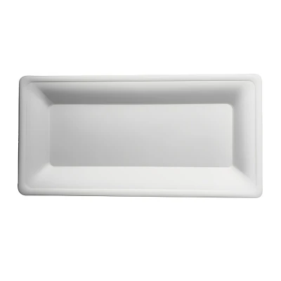 Tafel - Bagastro - Zuckerrohr - Weiß - Rechteckig - 130x260mm
