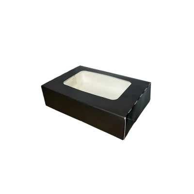 Sushi-Box mit Fenster - Schwarz 160x100x50mm - 330 Stk./Karton