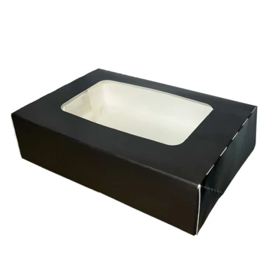 Sushibox mit Fenster - Schwarz 240x150x50mm - 330 Stk/Karton