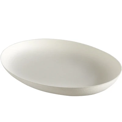 Bagastro Zuckerrohr Teller Oval Weiß/230mm - 40 Stück