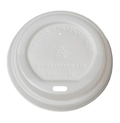 Weißer Deckel (CPLA) für Kaffeebecher 80mm - 1.000 Stk/Ktn