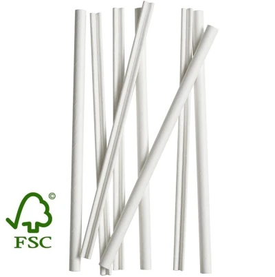 Papier-Rührstäbchen FSC® Weiß 140mm Ø6mm im Spender 500 Stück