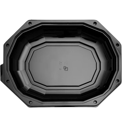 Cateringschale CS335 Schwarz/PET 1-Fach 33,5x25x3,8cm - 100 Stk/Karton
