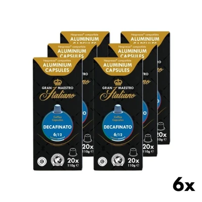 Entkoffeinierte Kaffeekapseln - Gran Maestro Italiano 6x20 St.