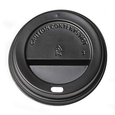 Deckel Schwarz (PS) für Becher 80mm/8oz - 1.000 Stk/Karton