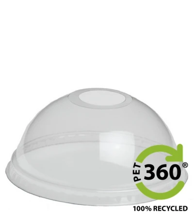 Dome-Deckel (PET360) Ø95mm mit Öffnung - 1.000 Stück/Karton