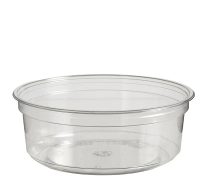 Nachhaltige runde Deli-Schale (Recyceltes PET) 250cc - 576 Stk/Karton