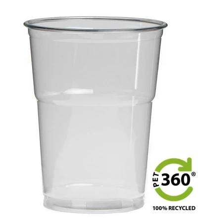 Nachhaltiges Kunststoff-Bierglas PET360® 400cc (550cc max) - 800 Stk./Karton