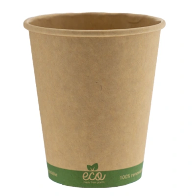 Bio Kaffeebecher Kraft 200cc/8oz (Karton/PLA) - 1.000 Stk./Karton