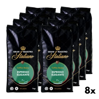 Espresso Elegante Kaffeebohnen - Gran Maestro Italiano 8x1kg