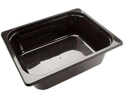 PP Gastro Half - Spritzguss - 325/80 - Schwarz - 325x265x80mm