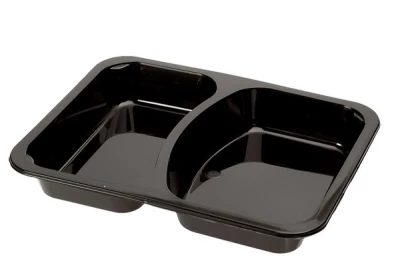 Menübox PP 227/45 IM 2V Schwarz - 500 Stk./Karton