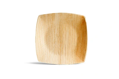Palmblatt Teller Quadratisch 1-Fach 15x15cm - 72 Stk/Karton