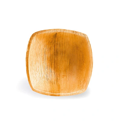 Palmblatt Schale Quadratisch 17x17x5cm - 60 St./Pkg