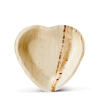 Palmblatt-Schale in Herzform 15x16,5cm - 100 Stck./Karton