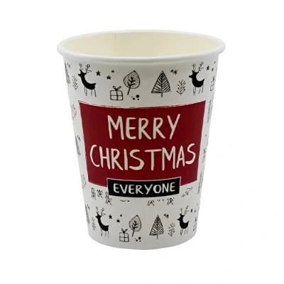Papp-Kaffeebecher Weihnachten 200cc/8oz - 2.400 Stk./Karton
