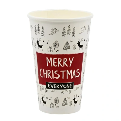 Papp-Kaffeebecher Weihnachten 300cc/10oz - 1.000 Stk/Karton