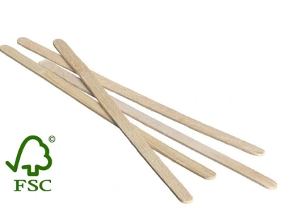 FSC-zertifizierte Holzrührstäbchen 140 mm, 12.000 Stück/Karton (12 Dutzend à 1.000 Stück)