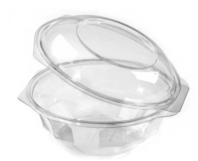 Salatschale mit festem Deckel (Recyceltes PET) 500cc – 240 Stk/Karton