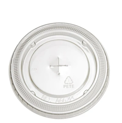Flacher Deckel (PET) mit Kreuzschlitz (X-Slot) Ø93mm – 1.000 Stk/Karton