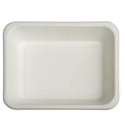 Menüschale Bagasse 227/50 1V Weiß - 400 Stk/Karton