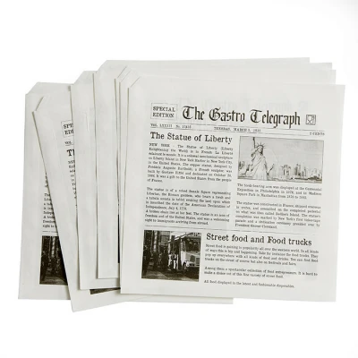 Fettfreie Papiertüte News Paper 2-seitig offen 170x170mm - 300 Stk./Pkg.